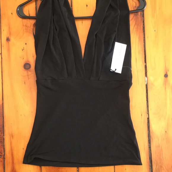 Von Vonni Transformer Wrap Top Black, Size S NWT - Picture 2 of 6